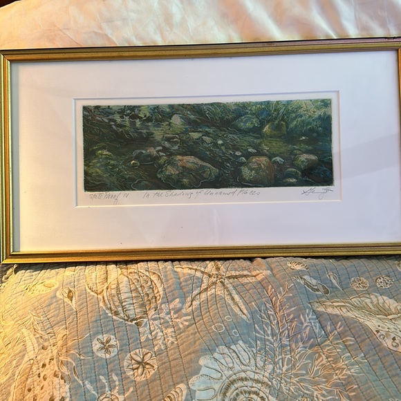 In the Shadows of Unknown Places 11” by 21” stunning piece of Art vintage - Picture 3 of 16